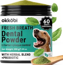Dog Teeth Cleaning Powder - Dog Breath Freshener  Dental Care for Doggies  Cat