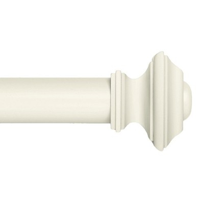 Window Curtain Rod Set 72 To 144 In Ivory NEW