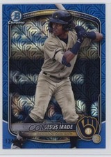 2025 Bowman Chrome Prospects Mega Box Blue Mojo Refractor 134/150 Jesus Made