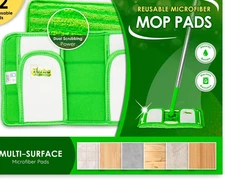 2-Packs Reusable Pads Compatible with Swiffer Sweeper Mops