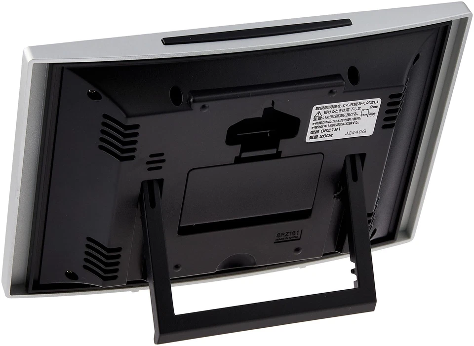 RHYTHM Alarm Clock Radio Digital Temp Humidity Calendar Black 8RZ181-002 - Image 3 of 3