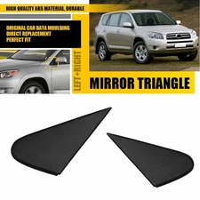2pcs LH RH View Mirror Fender Corner Triangle Trim Cover For Toyota RAV4 2009-12