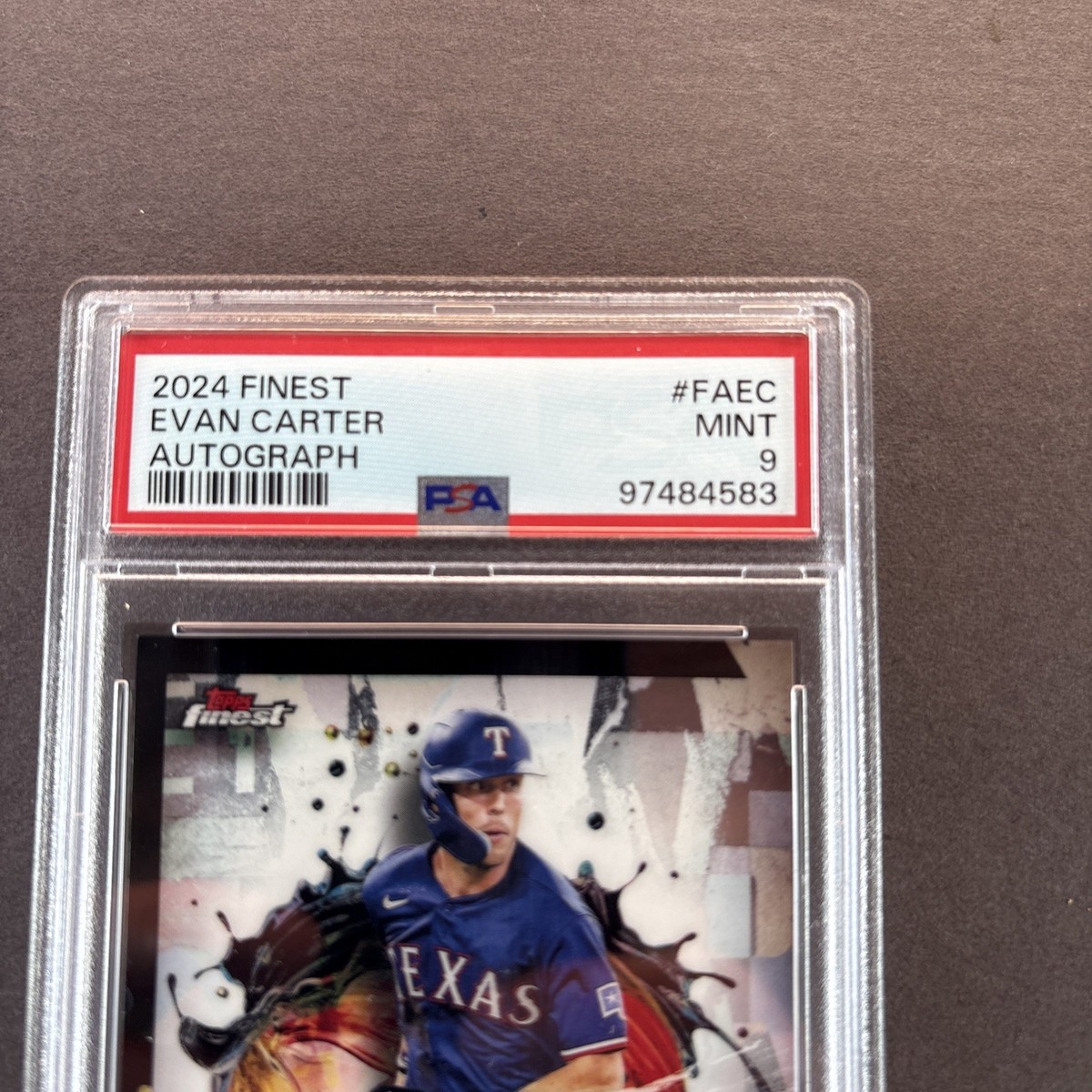 Evan Carter 直筆サイン エバンカーター　mlb auto 2024 Topps Finest - Finest Autographs Evan Carter #FA-EC (AU