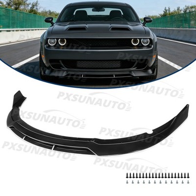Gloss Black Front Bumper Lip Splitter Fit For 2015-23 Dodge Charger SRT Hellcat