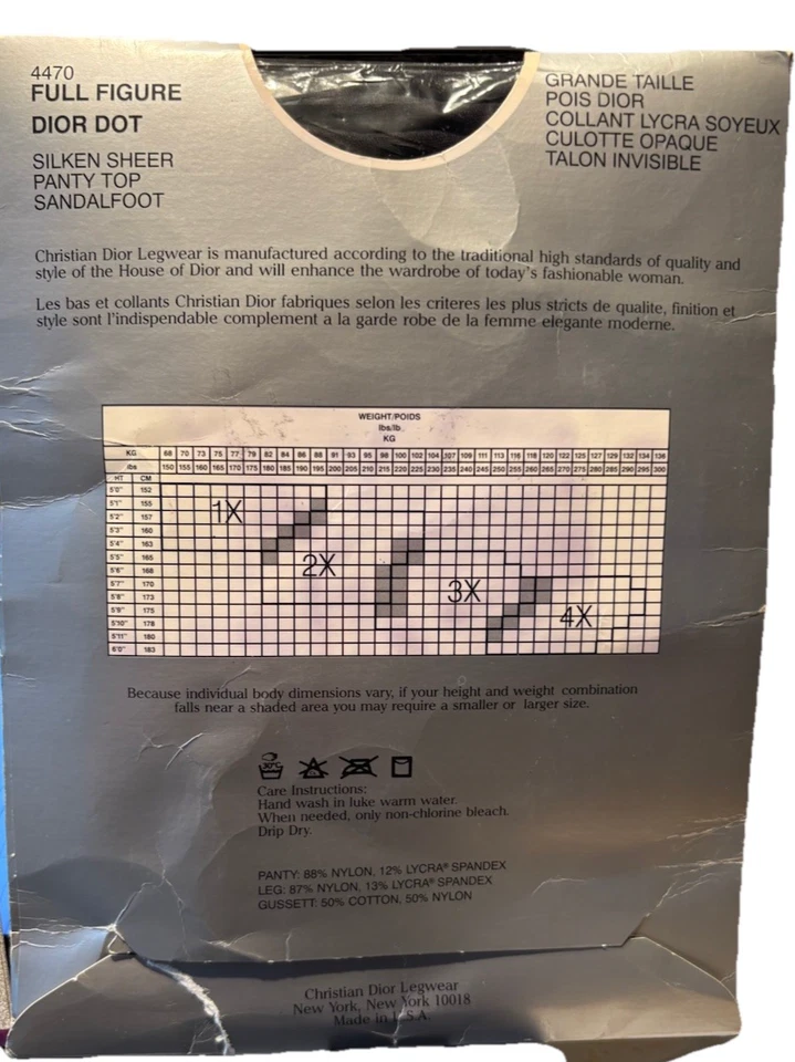 Meia-calça Christian Dior Vintage 1X Preta Orquídea Pé de Sandália Seda Transparente Nova - Imagem 2 de 2
