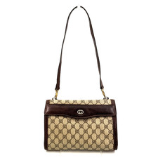 Vintage GUCCI Shoulder Clutch Bag 2way Interlocking GG Authentic From Japan