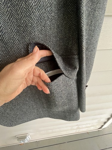 VTG Pendleton Western Tweed Wool Blazer Black Suede Elbow Patches Men Size 46 L - Picture 13 of 24