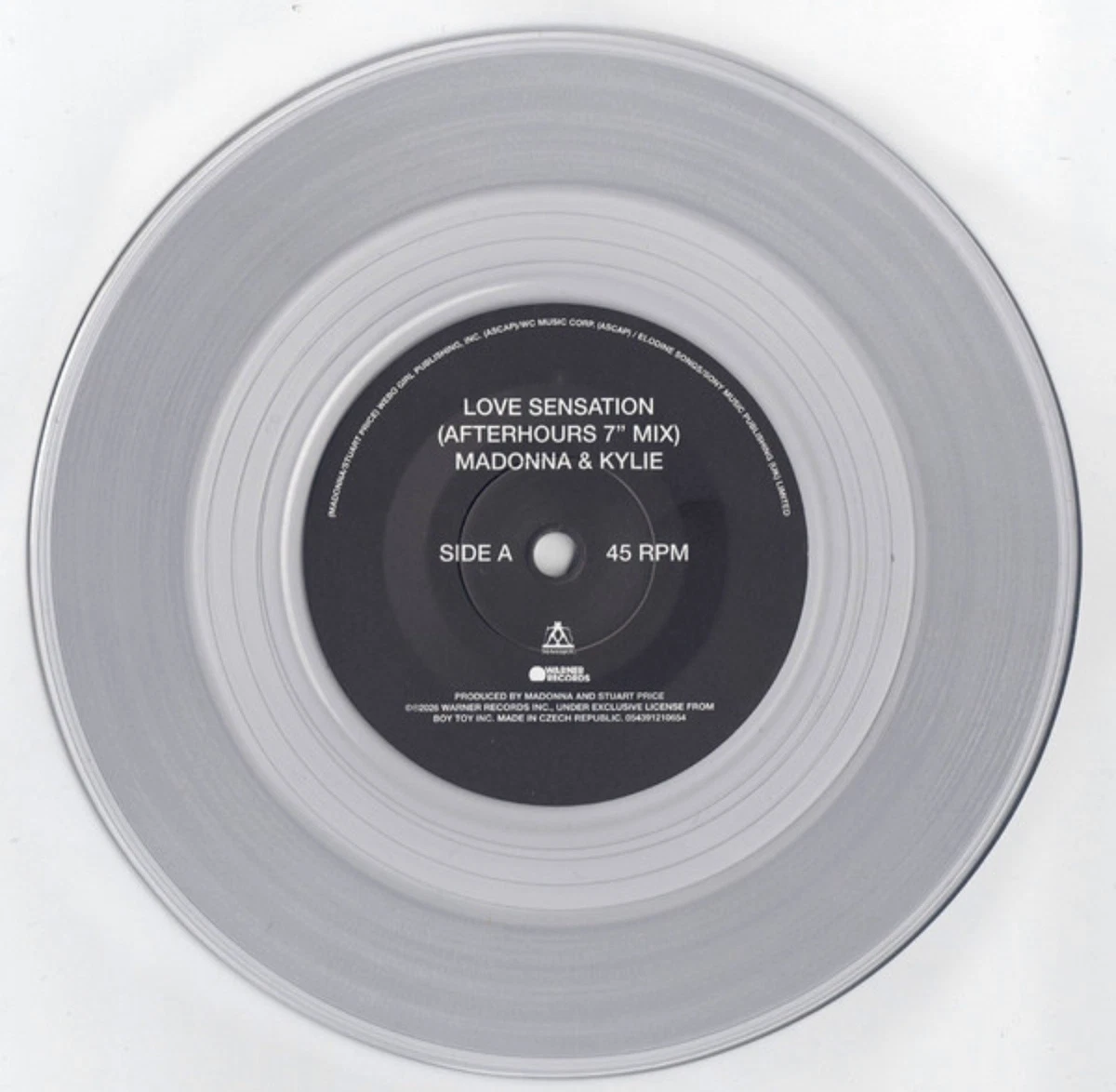 Madonna & Kylie - Love Sensation 7" Single Transparent Vinyl +3 CD Single