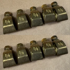 Lot of 10 Pieces 5/8" Bronze Ground Rod Clamps, Grounding Acorn Lug W/ Bolt