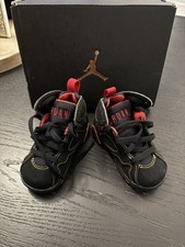 Size 5C Nike Air Jordan 7 Citrus Black Toddler High Top Sneakers DJ2776-081 Shoe