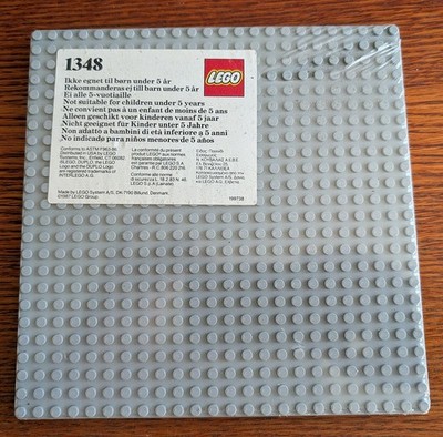 LEGO 3x Graue Grundplatte 24x24 Education Base Plates (1348) - NEU in OVP