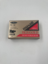 One Maxell VHS-C TC-30 HGX-Gold Premium High Grade Video Tape New Sealed Tape