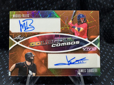 James Tibbs III / Miguel Bleis - DUAL AUTO - #4/4 - ORANGE - 2025 Leaf Vivid