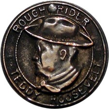 Teddy Roosevelt Rough Rider Token NW Coins Shell Plastic Filled