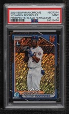 2024 Bowman Chrome Black Shimmer Refractor /10 Yovanny Rodriguez PSA 9 MINT 0wc9