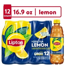 :.Lipton Iced Tea Lemon 🍋 16.9 Fl Oz Bottles (Pack of 12).: