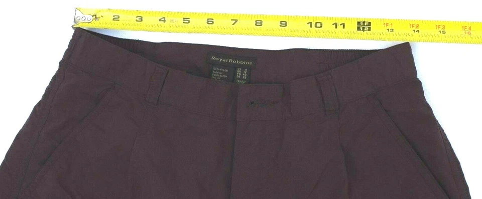 Pantalones convertibles de nailon para mujer Royal Robbins marrón talla 8 Foto 4 de 4