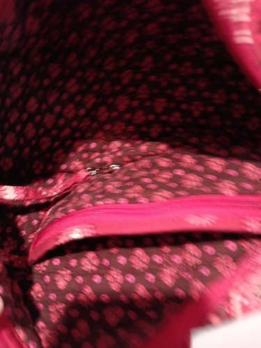 Vera Bradley Mesa Red Quilted Paisley Handbag Purse Retired 12x7 EUC Clean - Picture 4 of 4