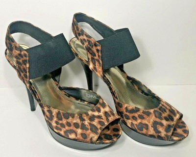 anne michelle leopard heels