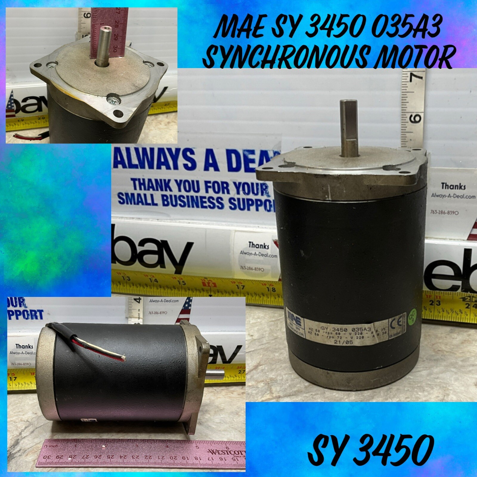 Mae Sy MAE SPA SY 3450-035A3 HZ50 HZ 60 V220 MAE SY3450 035A3 SYNCHRONOUS ...