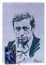 MAXIMAPHILIE / CARTE MAXIMUM PREMIER JOUR / YVES MONTAND MARSEILLE 1991