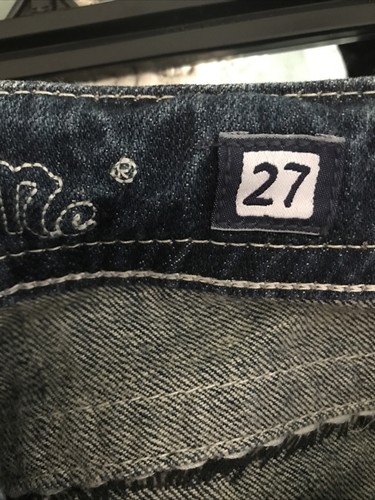 Women's MISS ME "Boot" Low Waist Zip Fly Stretch DISTRESSED Denim Jeans Sz 27x33 - Picture 6 of 7
