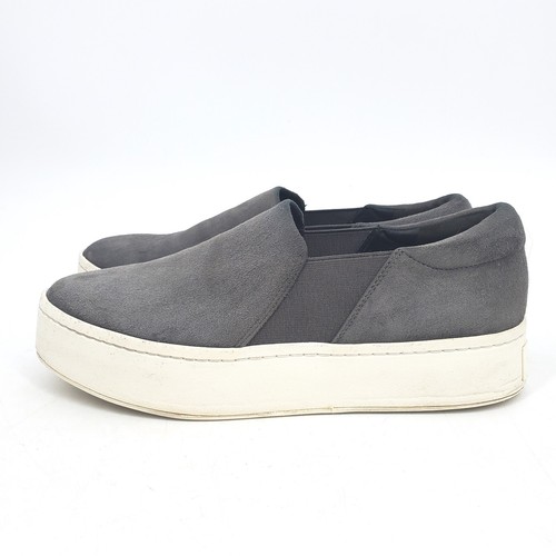 Vince Warren Platform Slip On Sneakers Grey Suede | eBay