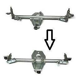 Mécanisme essuie-glace avant Opel Tigra pièce tringlerie pare-brise 2005 2006 1274137