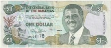 Bahamas $1 Dollar Banknote 2001 Very Fine Condition Pick# Sir Pindling