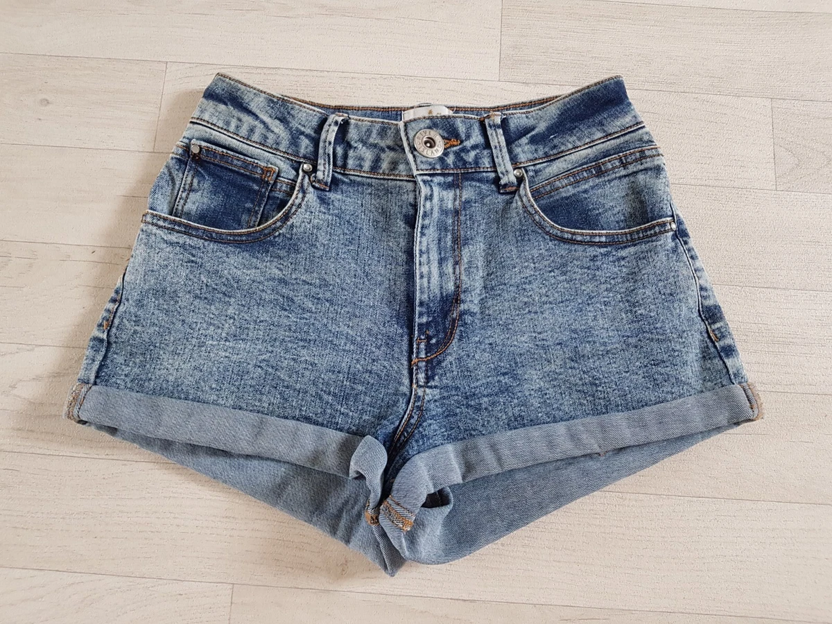 Short décontracté femme River Island maman taille 8 bleu jean denim