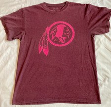 Washington Redskins Chris Cooley Breast Cancer Awareness  Burgundy 2-sided Tee L