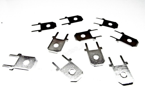 From OZ 10PC FLAG TERMINAL 6.3MM 4.8 2.8 SPADE PAD POST PCB CIRCUIT BOARD MOUNT - Foto 7 di 14