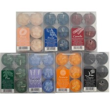 SET 6 CANDELE LUMINI COLORATI PROFUMATI Ø 4 Cm MANGIAFUMO PROFUMAMBIENTE 