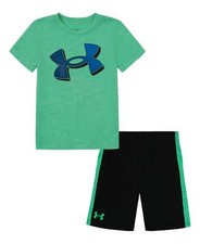 Under Armour Big Logo Side Panel T-shirt and Shorts Set-See Description