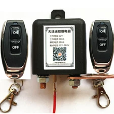 Car Battery Disconnect Relay Master Kill Switch Isolator Wireless Dual Remote