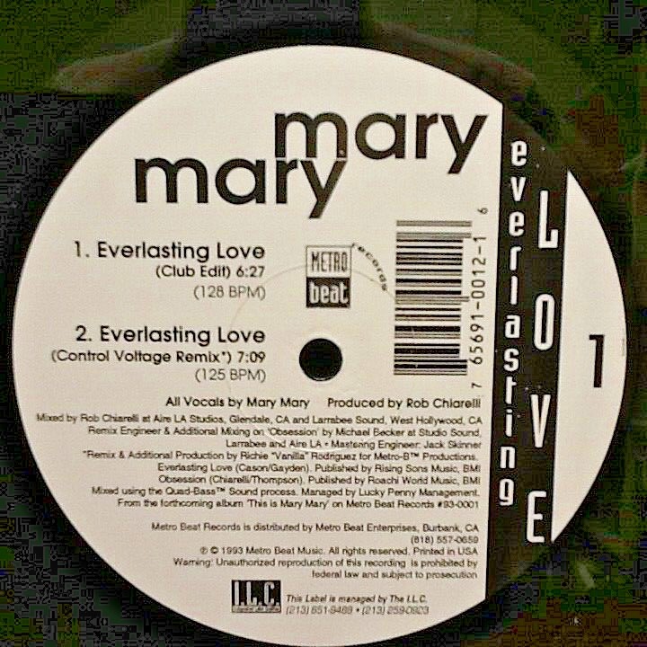 Mary Mary: Everlasting Love: CD Single Mary Mary: Everlasting Love: CD Single