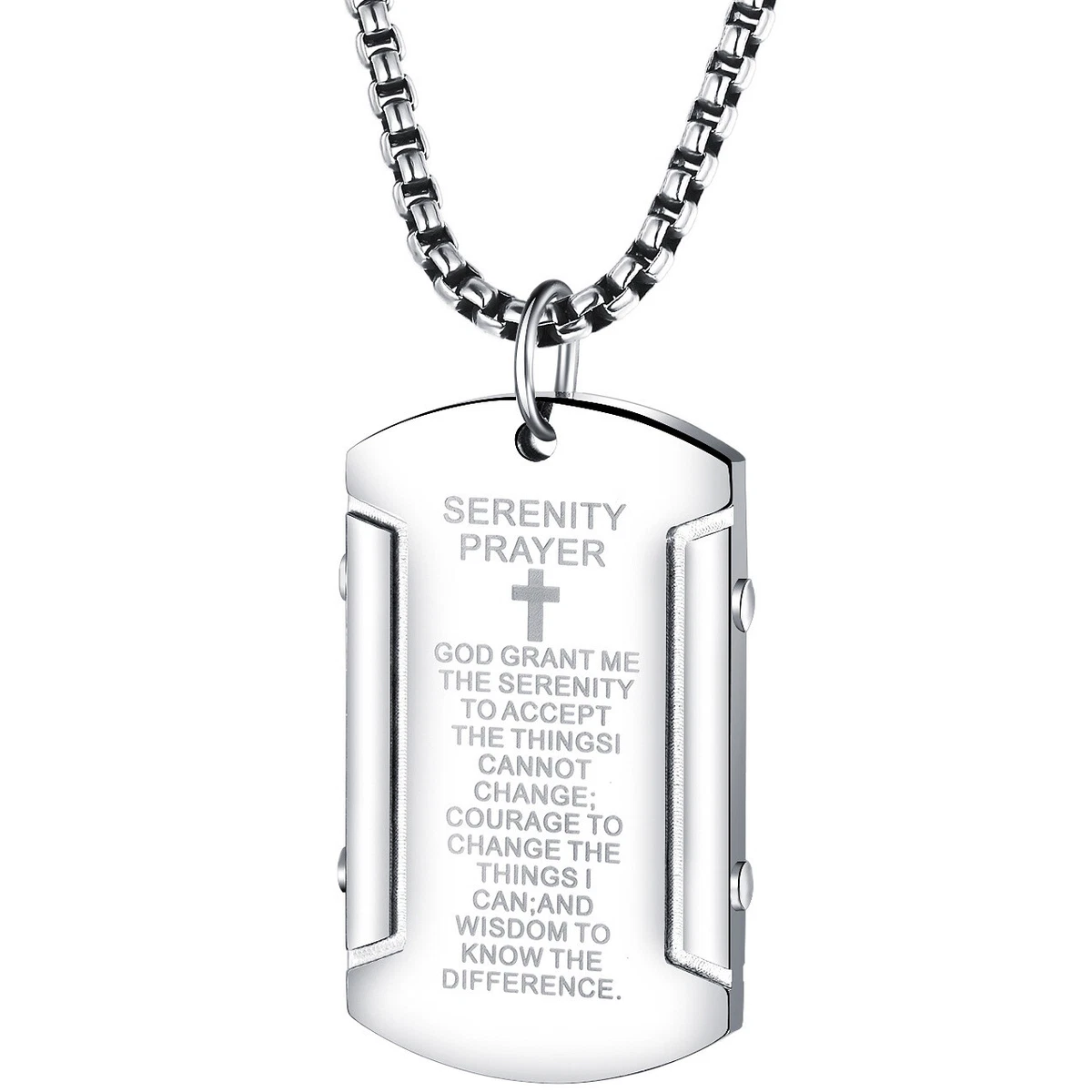Men's serenity outlet prayer necklace