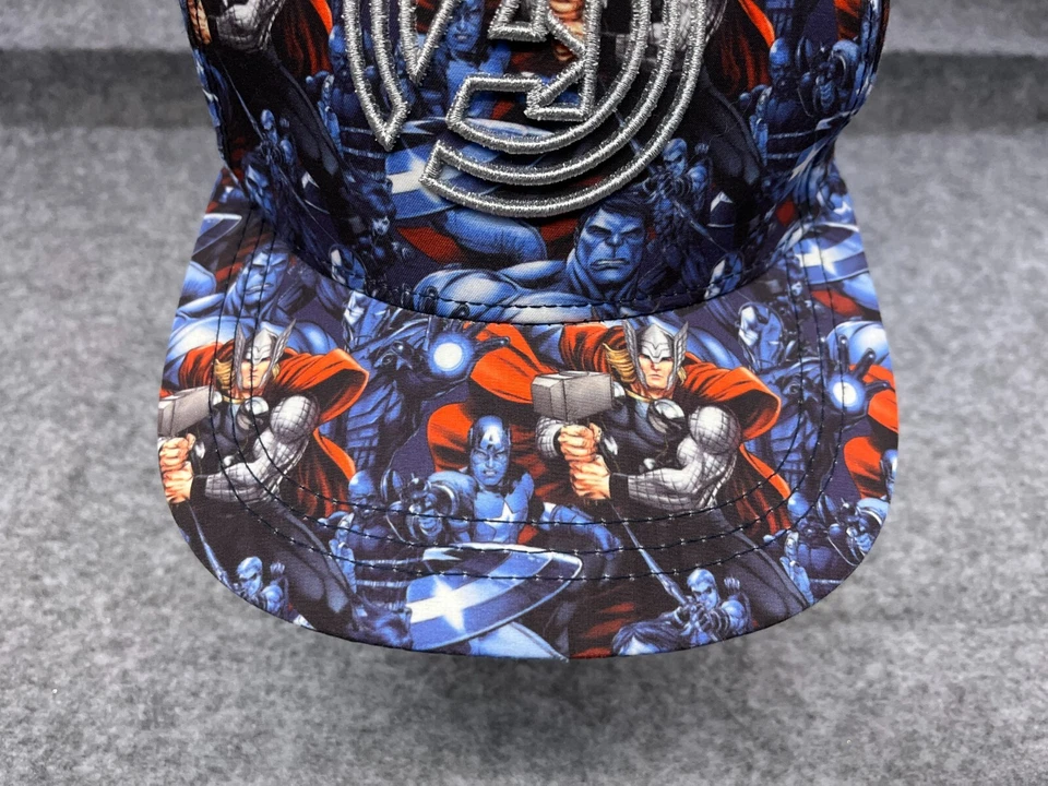 Avengers Marvel Sombrero Gorra Snap Back Juvenil Extra Grande Azul Algodón Poli Héroes Foto 3 de 4