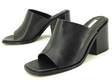 Sandals ARKET Shoes Slippers Women Pumps High Heels Leather Size 40 Black