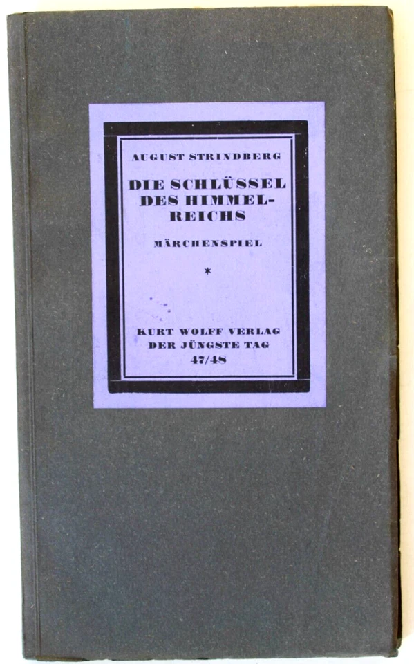 35027 August Strindberg Die Schlüssel des Himmelreichs Kurt Wolff Verlag 1917 - Bild 1 von 1
