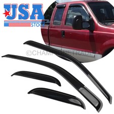 Outside Mount Window Visors Sun Rain Guard For Ford F250 F350 Ext Cab 1999-2016 Outside Mount Window Visors Sun Rain Guard For Ford F250 F350 Ext Cab 1999-2016