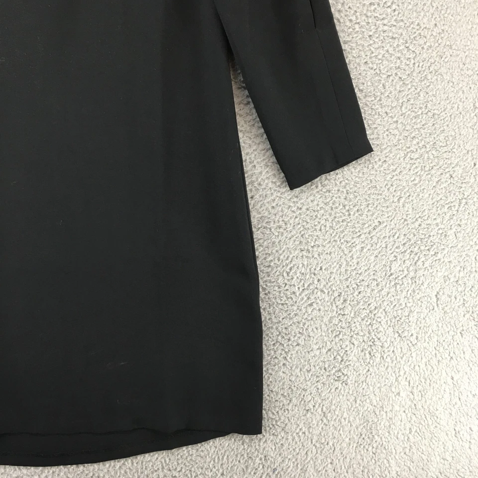 Платье Nicole Miller с длинным рукавом женское 6 черное черное с круглым вырезом сзади на молнии повседневное - Изображение 3 из 4