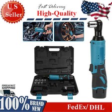 Cordless Electric Ratchet Wrench Set 3/8" Drive 450RPM Power Ratchet Tool Kit