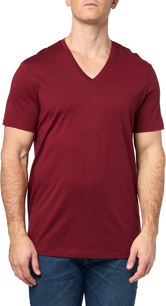 Мужская базовая футболка Armani Exchange Pima с V-образным вырезом Каберне Sz-XL 5990₽