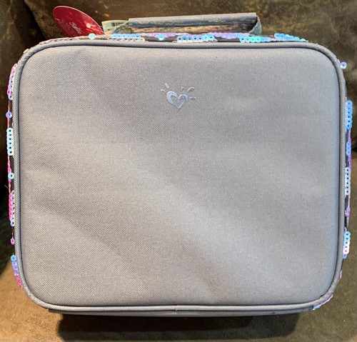 JUSTICE BACKPACK & LUNCHBOX INITIAL “E” MERMAID SEQUINS SHIMMERING IRIDESCENT - Picture 3 of 3