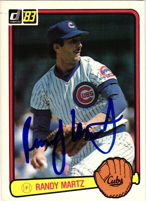 Randy Martz Signed 1983 Donruss MLB Baseball Card #151 Chicago Cubs AUTO