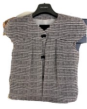 Giorgio Armani Pleated Jacket Size It 40 / S Silk Blend Lined Short Sleeve