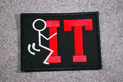 F##K IT Emdroidered Biker Vest Jacket Patch embroidered, motorcycle