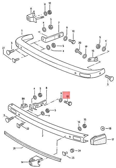 Genuine AUDI VW 100 Avant Quattro 200 4000 80 90 hexagon bolt  