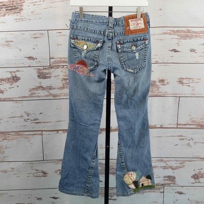 True Religion Y2K Ashbury Patchwork Jeans Sunshine Mushroom 26 | eBay